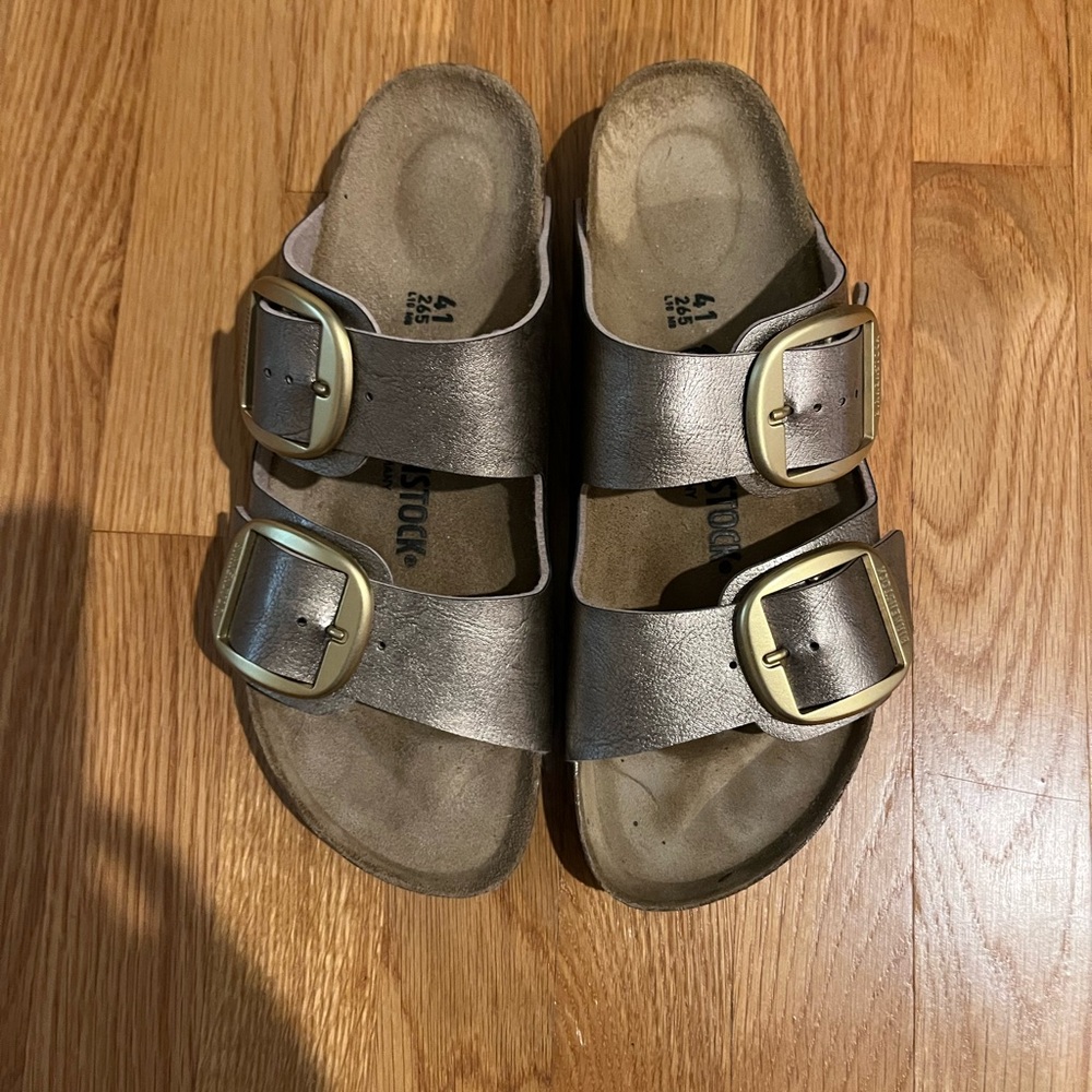 Birkenstock Metallic Sandals with Buckles